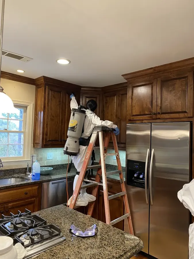 Drying a hallway after a frozen pipe in West End Easley